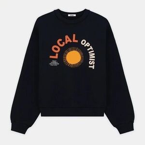 Madhappy Black and Orange Local Optimist Sweatshirt